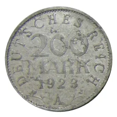 Монета 200 марок 1923 года А Германия (аверс)