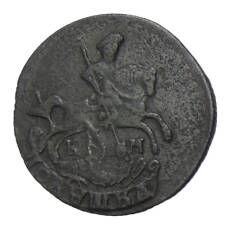 Монета Полушка 1784 года КМ (реверс)