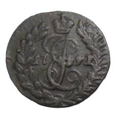 Монета Полушка 1791 года КМ (аверс)