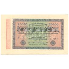 Банкнота 20000 марок 1923 года Германия