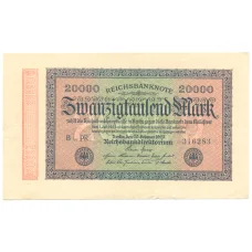 Банкнота 20000 марок 1923 года Германия