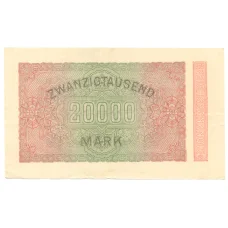 Банкнота 20000 марок 1923 года Германия (вид 2)