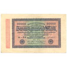 Банкнота 20000 марок 1923 года Германия