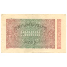 Банкнота 20000 марок 1923 года Германия (вид 2)
