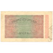 Банкнота 20000 марок 1923 года Германия (вид 2)