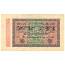 Банкнота 20000 марок 1923 года Германия