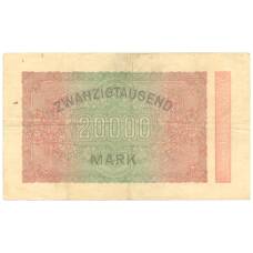 Банкнота 20000 марок 1923 года Германия (вид 2)