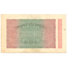 Банкнота 20000 марок 1923 года Германия (вид 2)