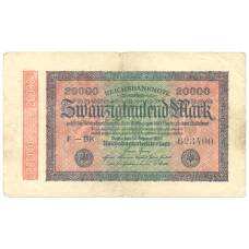 Банкнота 20000 марок 1923 года Германия