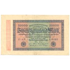 Банкнота 20000 марок 1923 года Германия