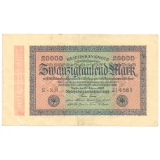 Банкнота 20000 марок 1923 года Германия