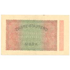 Банкнота 20000 марок 1923 года Германия (вид 2)