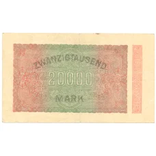 Банкнота 20000 марок 1923 года Германия (вид 2)