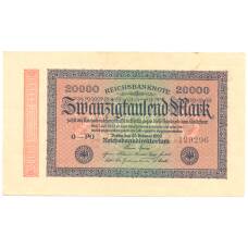 Банкнота 20000 марок 1923 года Германия