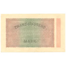 Банкнота 20000 марок 1923 года Германия (вид 2)