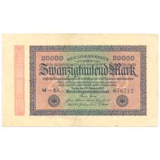 Банкнота 20000 марок 1923 года Германия