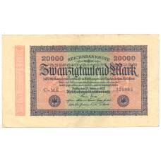 Банкнота 20000 марок 1923 года Германия