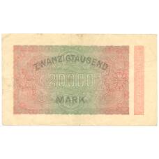 Банкнота 20000 марок 1923 года Германия (вид 2)