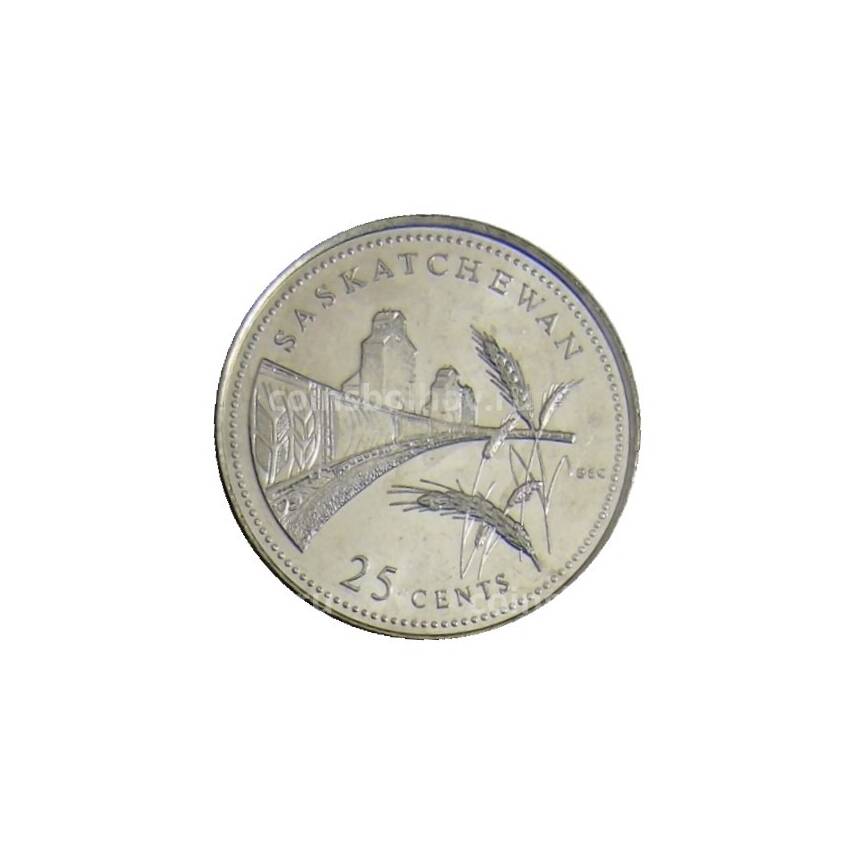 Монета 25 центов 1992 года Канада 125 лет Конфедерации Канада  — Саскачеван