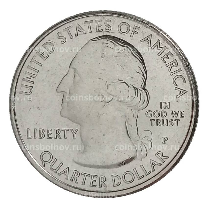 Монета 25 центов 2019 года P США Национальные парки — №49 Национальный Исторический Парк Миссии Сан-Антонио (вид 2)