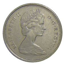 Монета 10 центов 1971 года Канада (реверс)