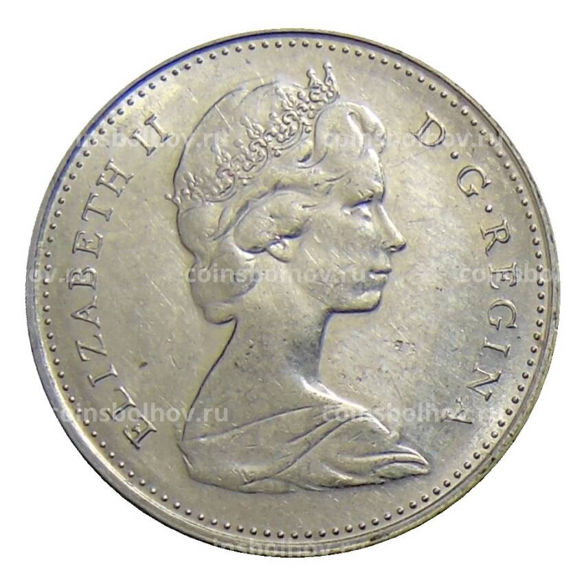 Монета 10 центов 1976 года Канада (вид 2)
