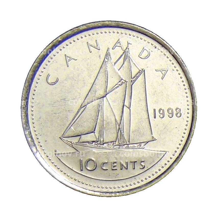 Монета 10 центов 1998 года Канада