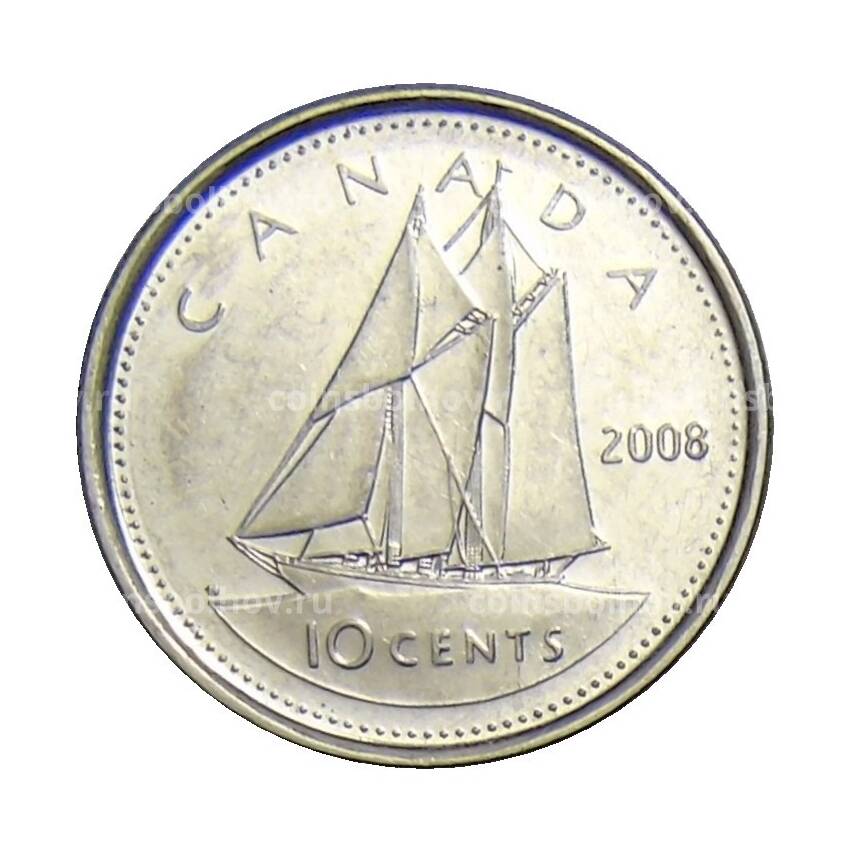 Монета 10 центов 2008 года Канада