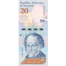 Банкнота 20 боливар 2018 года Венесуэла (аверс)