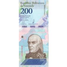Банкнота 200 боливар 2018 года Венесуэла
