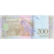 Банкнота 200 боливар 2018 года Венесуэла (реверс)