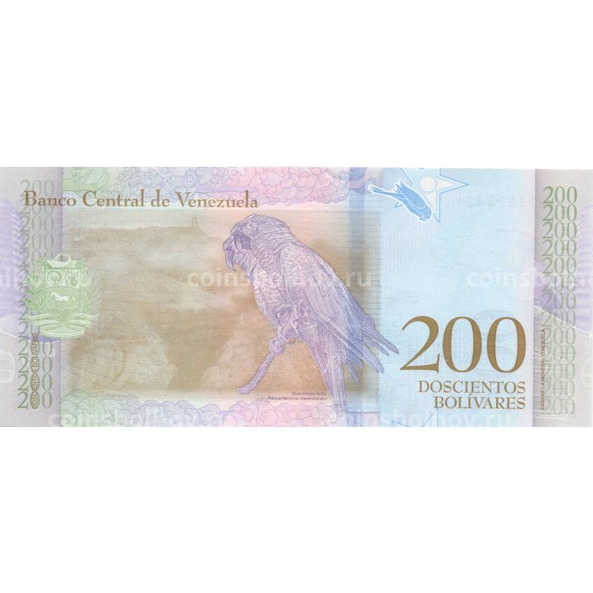 Банкнота 200 боливар 2018 года Венесуэла (вид 2)