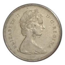 Монета 25 центов 1969 года Канада (реверс)