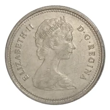 Монета 25 центов 1985 года Канада (реверс)