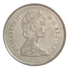 Монета 25 центов 1989 года Канада (реверс)