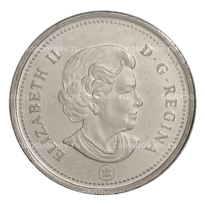 Монета 25 центов 2010 года Канада (вид 2)