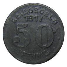 Монета 50 пфеннигов 1917 года Германия — Нотгельд — Элберфельд (реверс)