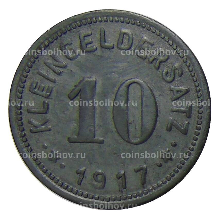 Монета 10 пфеннигов 1917 года Германия — Нотгельд — Айслебен (вид 2)