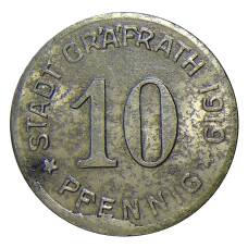 Монета 10 пфеннигов 1919 года Германия — Нотгельд — Графрат (реверс)
