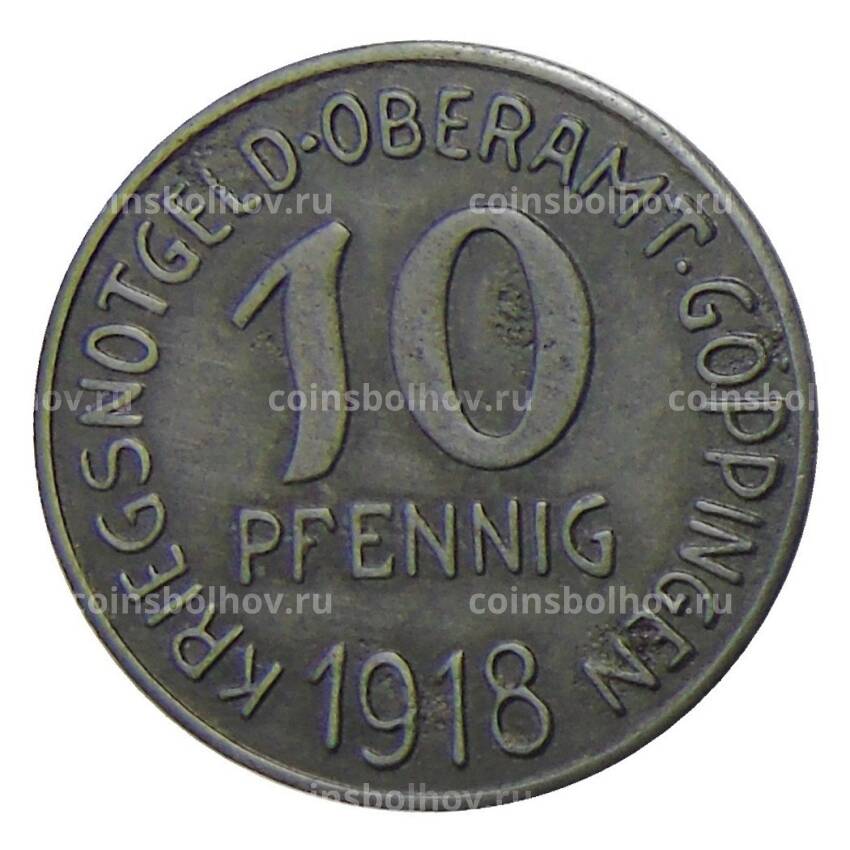 Монета 10 пфеннигов 1918 года Германия — Нотгельд — Геппинген