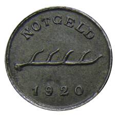 Монета 2 пфеннига 1920 года Германия — Нотгельд — Мергентхайм (реверс)