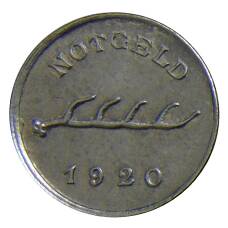 Монета 1 пфенниг 1920 года Германия — Нотгельд — Мергентхайм (реверс)
