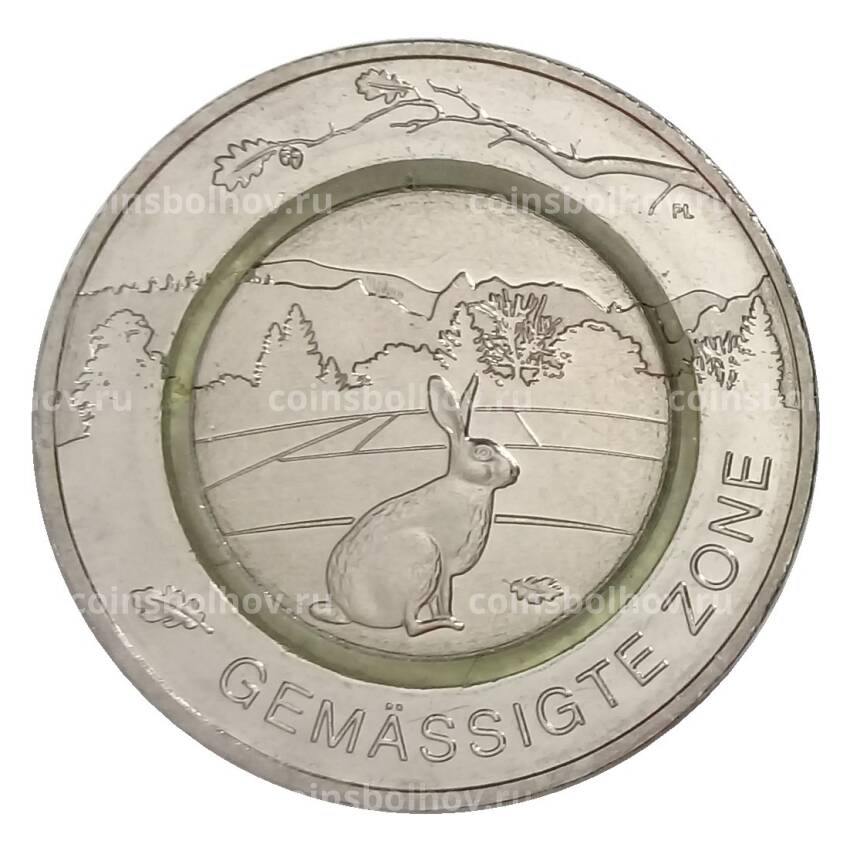 Монета 5 евро 2019 года F Германия — Умеренная зона