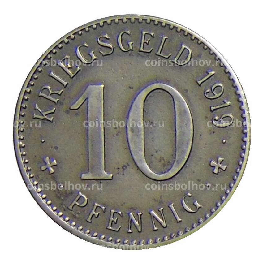 Монета 10 пфеннигов 1919 года Германия — Нотгельд — Ваттеншайд (вид 2)