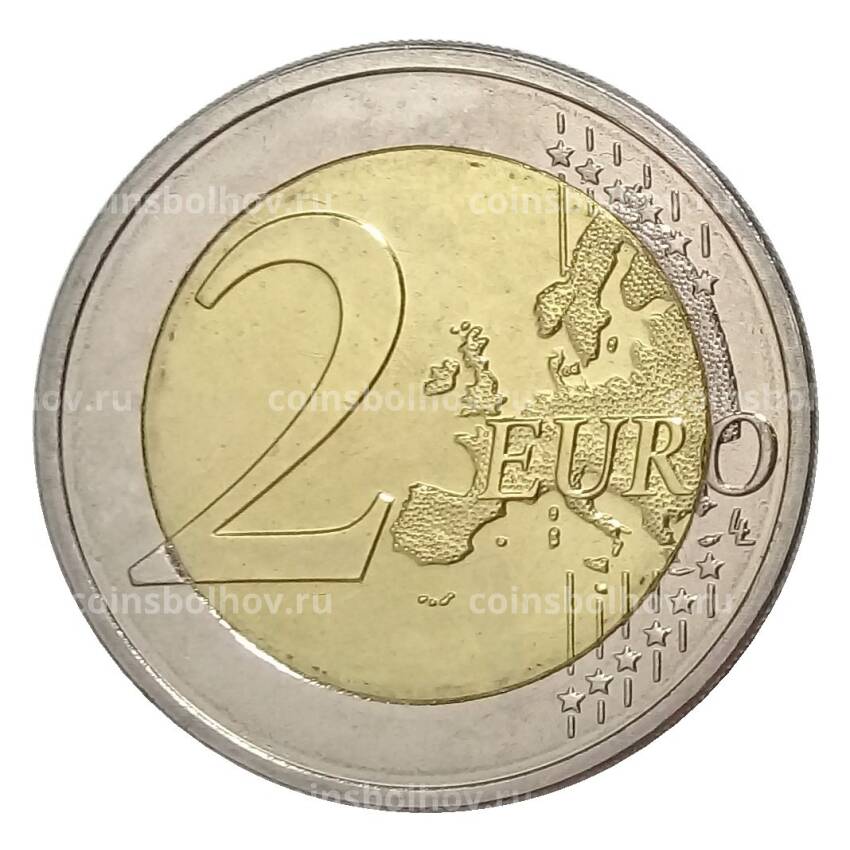 Монета 2 евро 2012 года Люксембург — Свадьба Великого герцога Гийома и бельгийской графини Стефании де Ланнуа (вид 2)