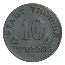 Монета 10 пфеннигов 1917 года Германия Нотгельд — Триберг (реверс)
