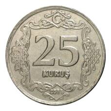 Монета 25 куруш 2011 года Турция (реверс)