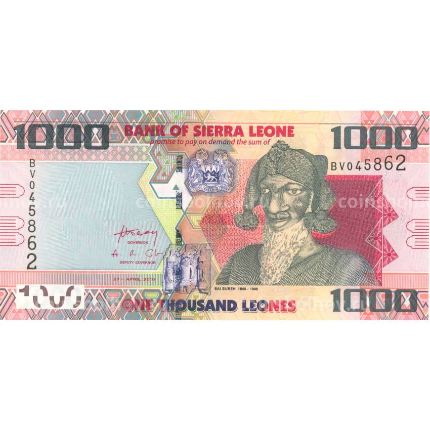 Банкнота 1000 леоне 2010 года Сьерра-Леоне