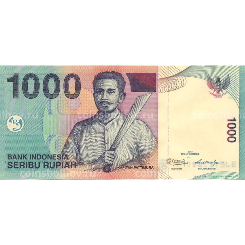 Банкнота 1000 рупий 2013 года Индонезия