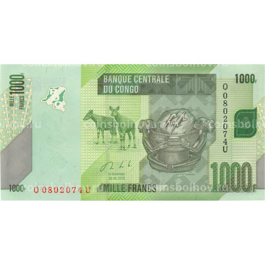 Банкнота 1000 франков 2013 года Конго